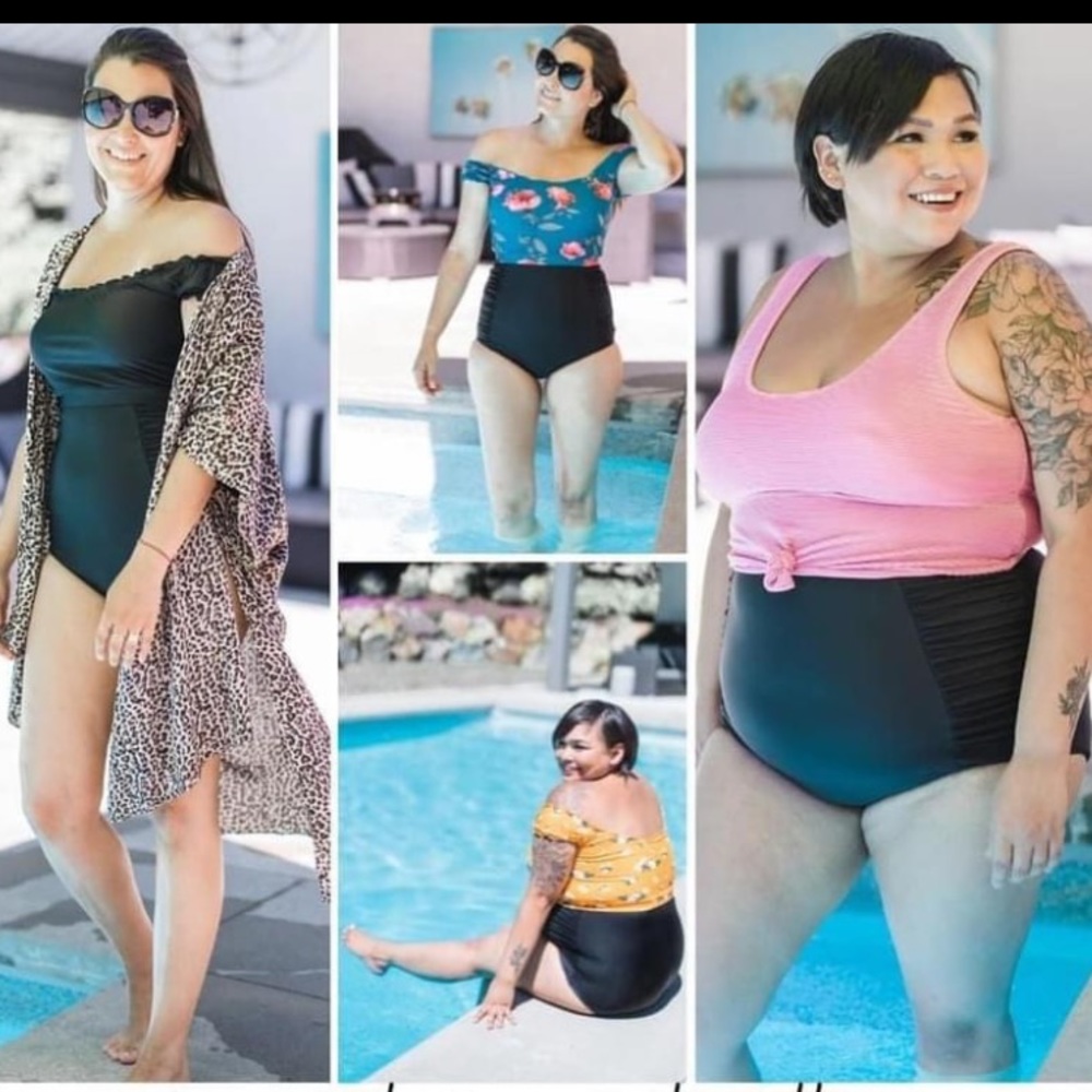 Coral Reef high rise bathing suit bottoms